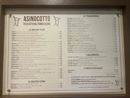 Asino Cotto menu