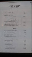 The Wolseley menu