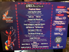 The Dalkey Duck, menu