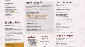 The Bush Inn menu