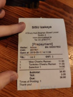 Sisu Izakaya food