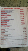 Pizzeria Bella Napoli menu