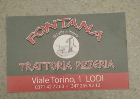 Pizzeria Trattoria Fontana food