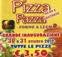 Pizza Pazza Da Adriano menu