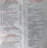 The Silver River menu