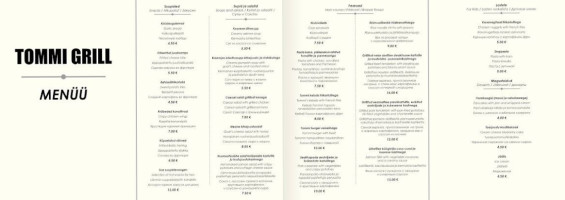 Tommi Grill menu