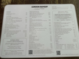 Gordon Ramsay Plane Food menu
