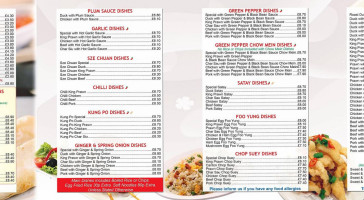 Camdean Chinese Carry Out menu