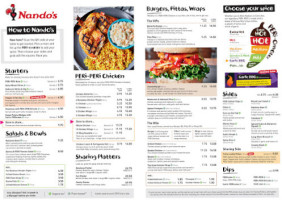 Nando's Edgware menu