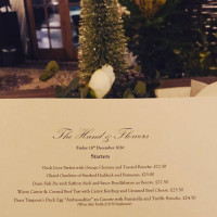Hand and Flowers menu