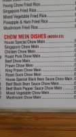 Chinese First Takeaway menu