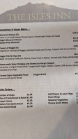 The Isles Inn menu