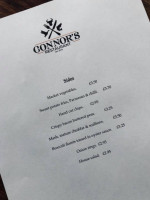 Connor's menu