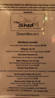 The Shed Fish Chip Bistro menu