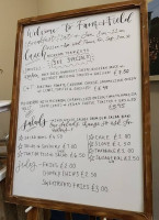 Farm And Field Cafe menu