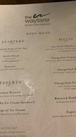 The Wayfarer menu