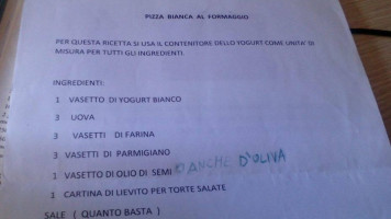 Pizza Bianca Al Formaggio menu