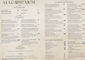 Bistro Pierre menu
