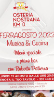 Osteria Nostrana Km 0 menu