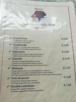 Delle Rose menu