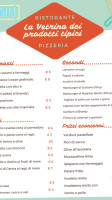 Filottete Pizzeria menu