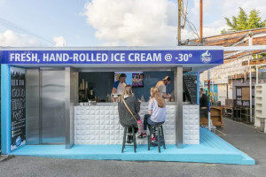 Arctic Stone Hand Rolled Ice Cream food