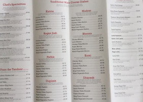 Moghul Brasserie menu