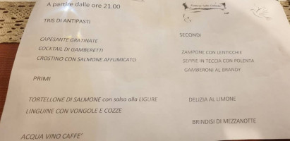 Trattoria Alla Colomba menu