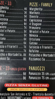 Pizziamoci Sù menu