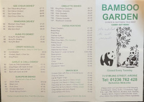 Bamboo Garden menu