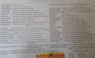 Mister Pizza menu