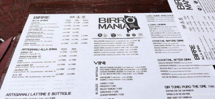 Birrodromo menu
