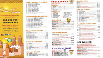 Chinatown Waterford-takeaway menu
