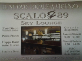 Scalottantanove Sky Lounge food
