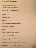 Osteria Villamagna menu