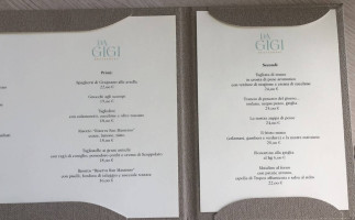 Da Gigi menu