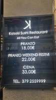 K Kaiseki Sushi Milano food
