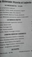 Pizzeria Laghetto menu
