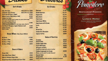 Pomodoro Pizzeria Cafe menu