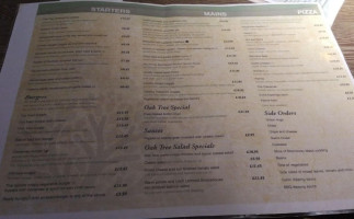 Oak Tree Inn menu
