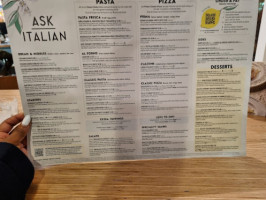 Ask Italian Manchester menu