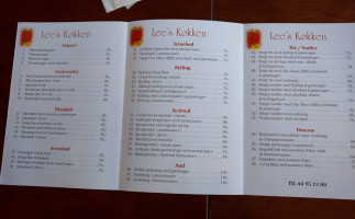 Lee's Koekken menu