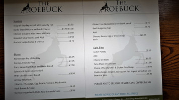 The Roebuck Inn menu