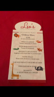 Leo's menu