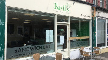 Basil's Sandwich inside