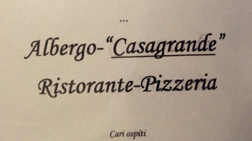 Casagrande menu