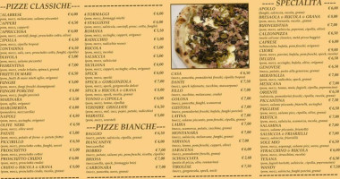 Pizza Wandy menu