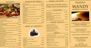 Pizza Wandy menu