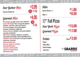 Sbarro New York Pizza Heuston menu