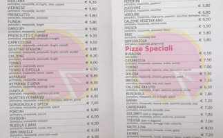 Pizzeria Fiftypizza menu